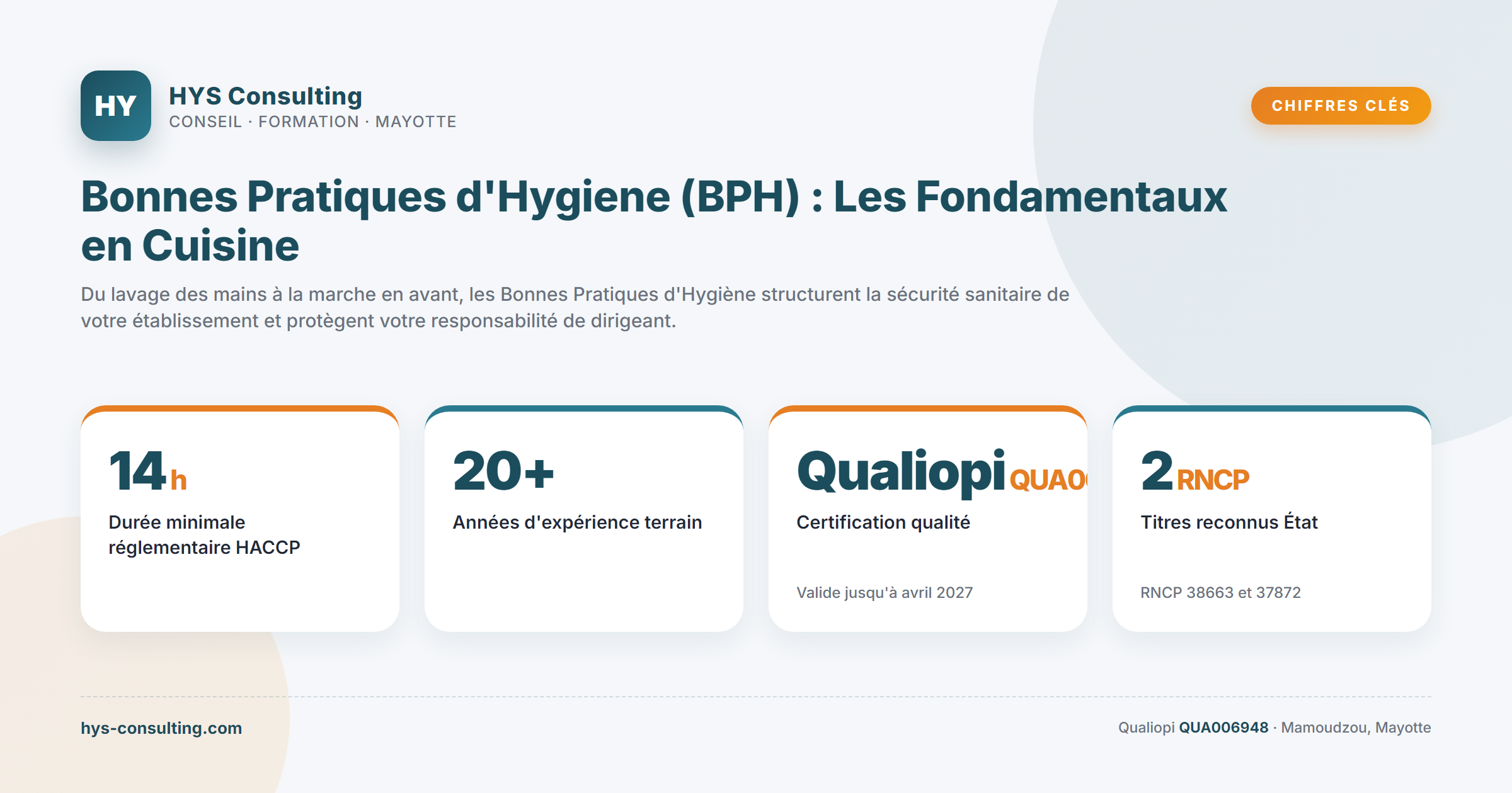Chiffres clés — Bonnes Pratiques d'Hygiene (BPH) : Les Fondamentaux en Cuisine