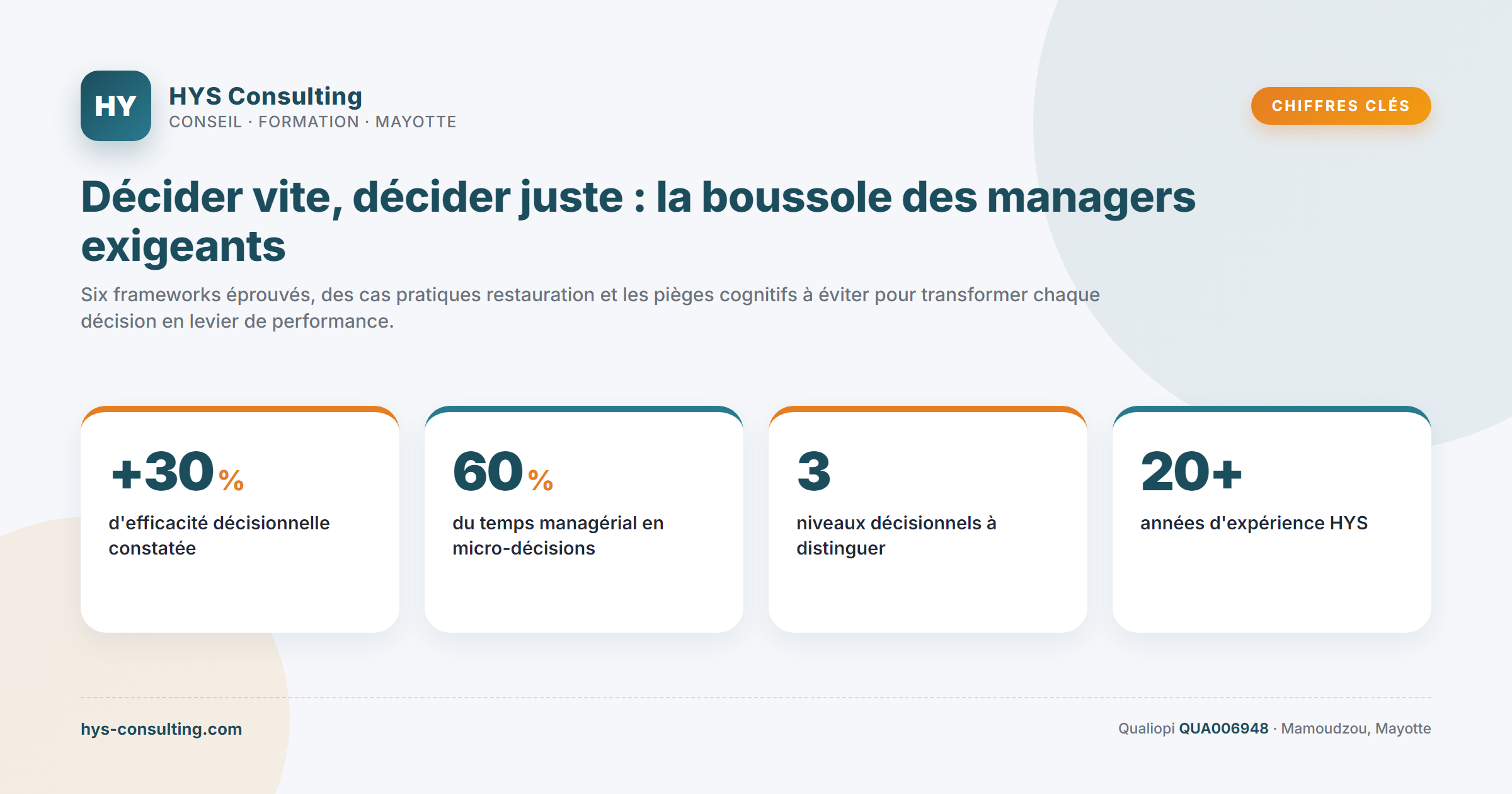 Chiffres clés — Décider vite, décider juste : la boussole des managers exigeants