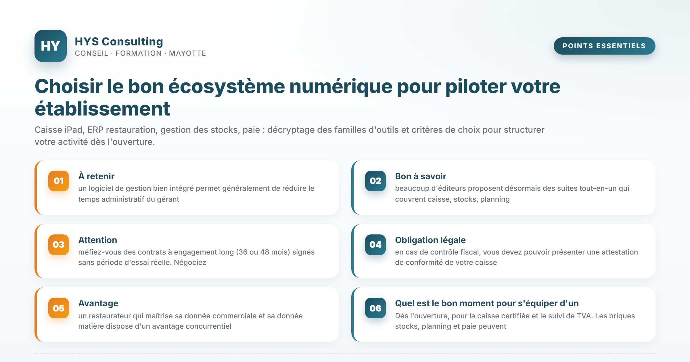 Points essentiels — Choisir le bon écosystème numérique pour piloter votre établissement