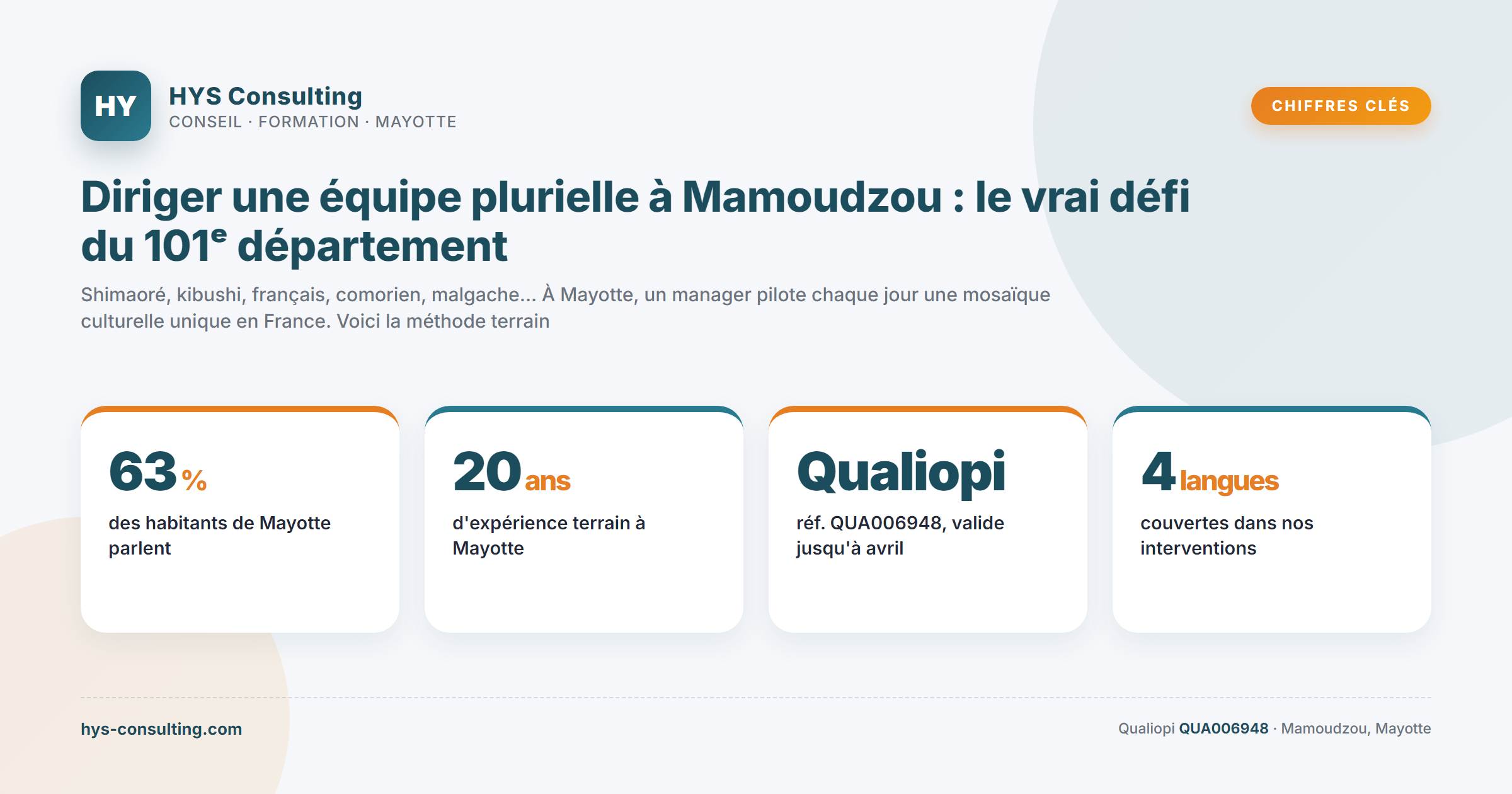Chiffres clés — Diriger une équipe plurielle à Mamoudzou : le vrai défi du 101ᵉ département