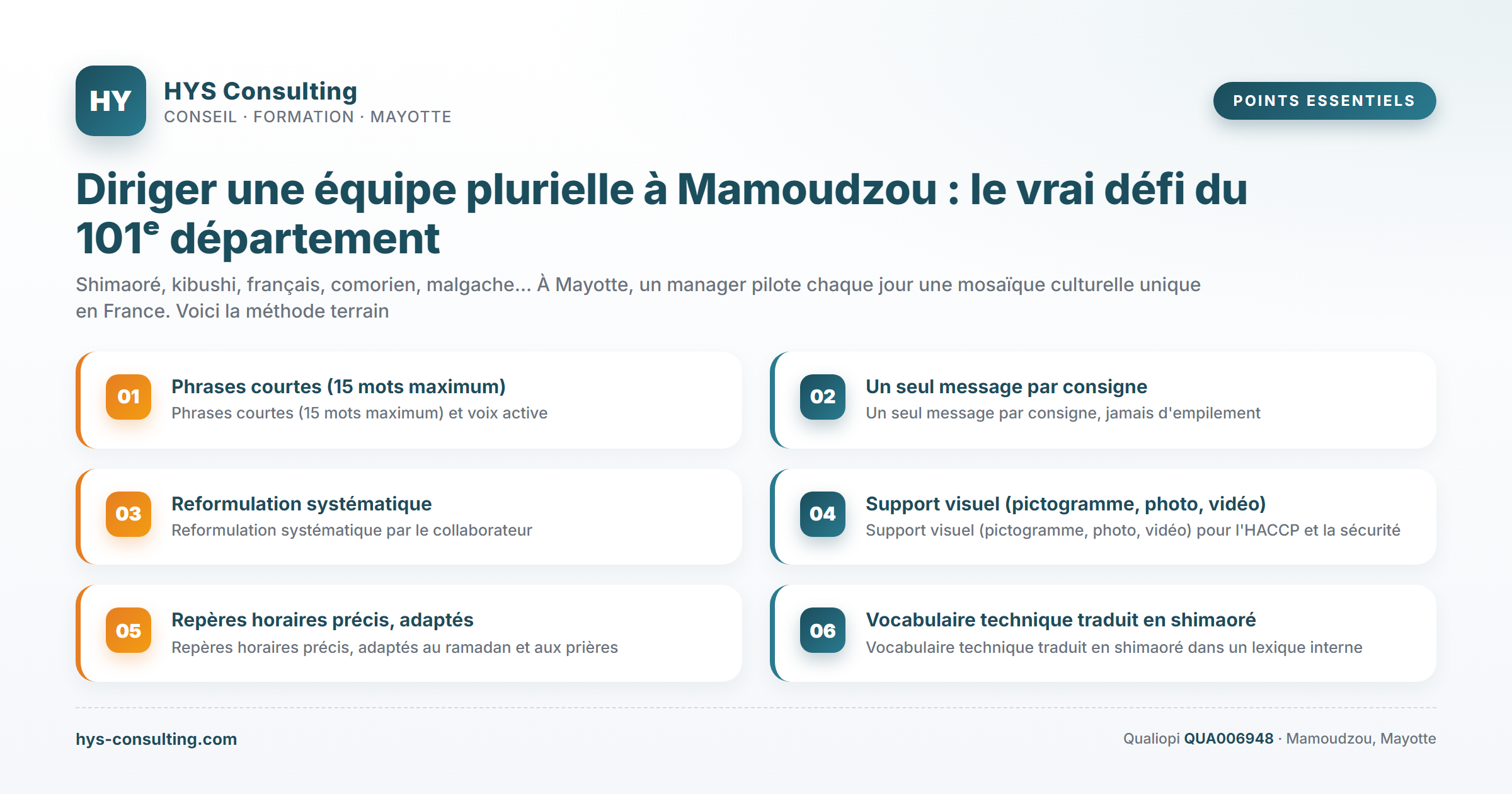 Points essentiels — Diriger une équipe plurielle à Mamoudzou : le vrai défi du 101ᵉ département