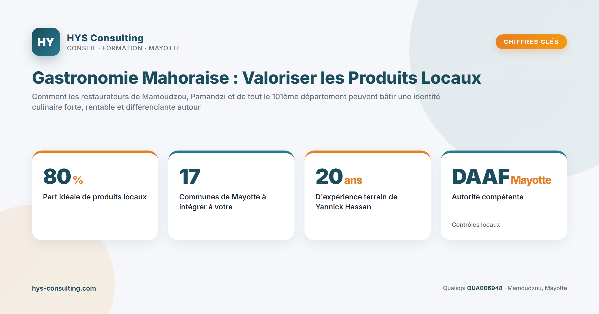 Chiffres clés — Gastronomie Mahoraise : Valoriser les Produits Locaux en…