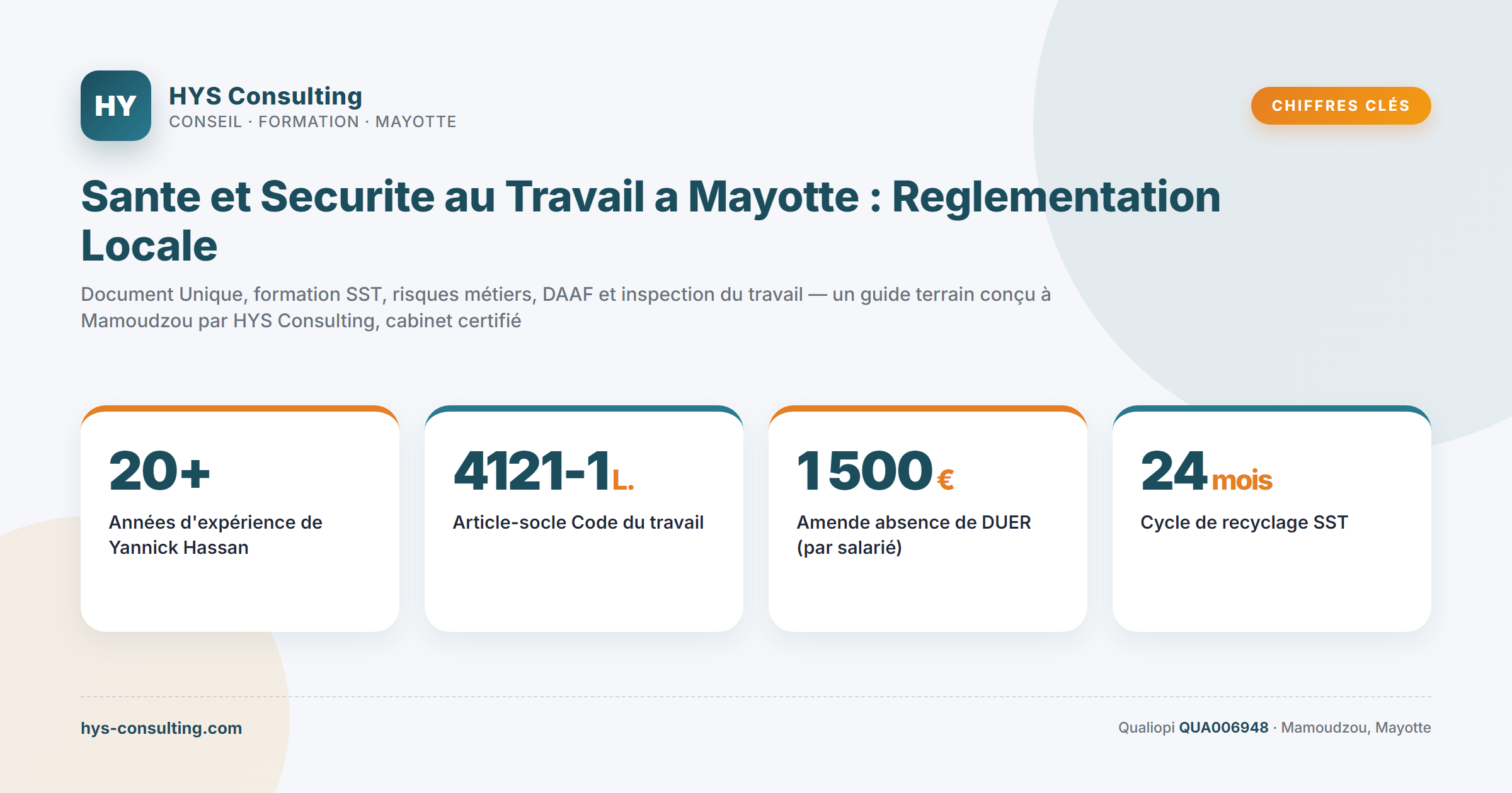 Chiffres clés — Sante et Securite au Travail a Mayotte : Reglementation Locale